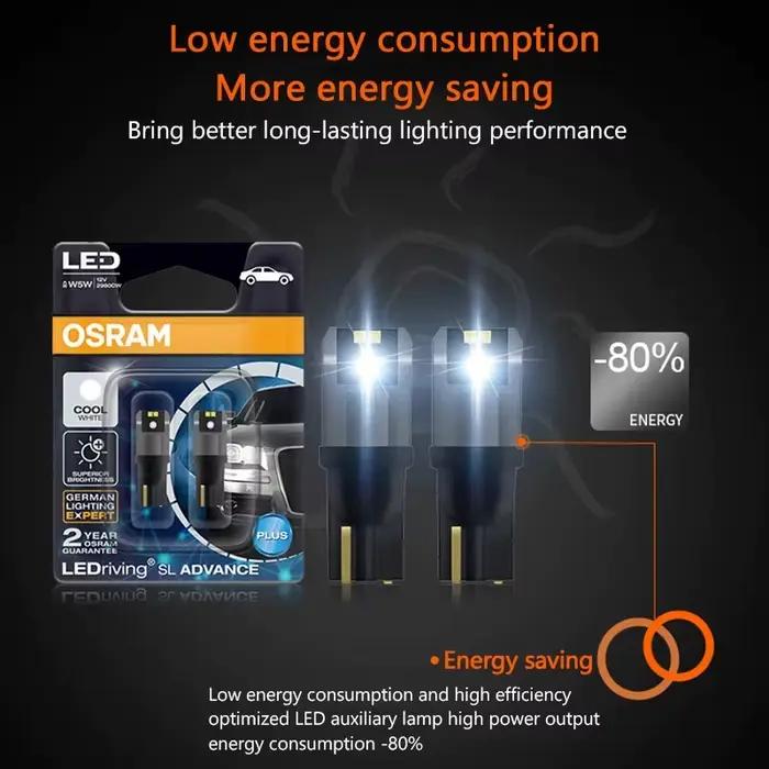 OSRAM LED T10 6000K W5W 194 LEDriving SL Advance 6000K blanc voiture lecture ampoule porte lampe lumière intérieure 12V 1.5W 2980CW vente en gros