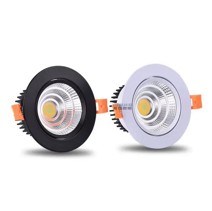 Lampe encastrée LED COB vers le bas 3W 5W 7W 9W 12W 15W adaptable pour entrée moderne et ambiance spéciale