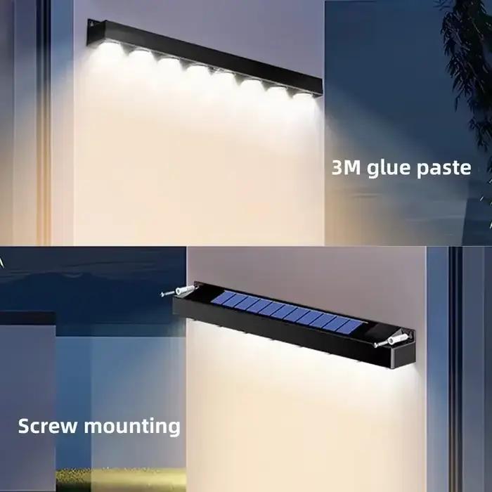 Applique murale solaire LED d'extérieur, étanche, pour clôture, décoration de jardin, porche, Patio, terrasse, balcon, cour, lumière d'ambiance pour la maison