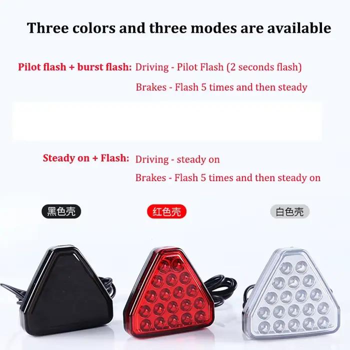 Flash F1 Triangle Style lumière voiture pilote arrêt feux de sécurité sport arrière troisième feu Stop Auto queue avertissement freinage Signal lampe 12V