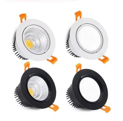 Lampe encastrée LED COB vers le bas 3W 5W 7W 9W 12W 15W adaptable pour entrée moderne et ambiance spéciale