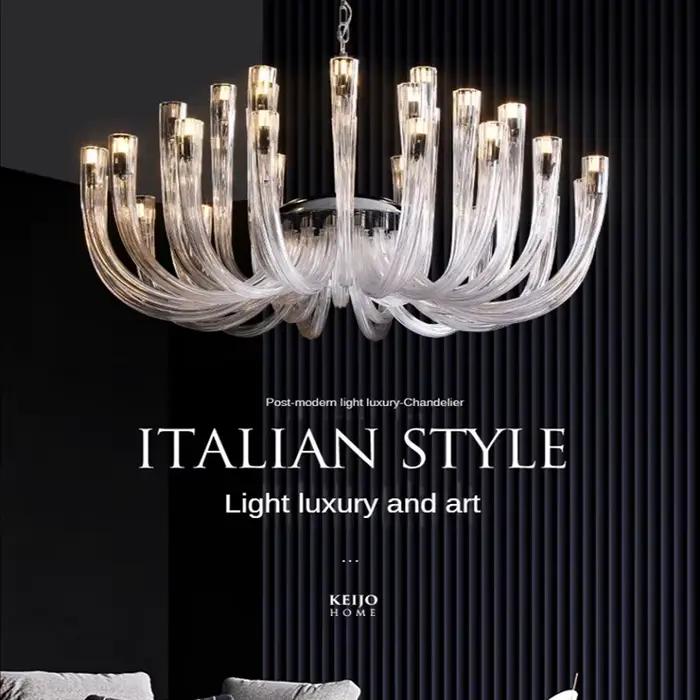 Lustres de créateur italiens haut de gamme 2026 : Nouveaux chandeliers modernes pour salon et restaurant, suspension décorative en forme de méduse