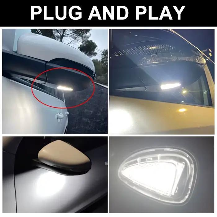 Ampoules CANBUS LED blanches sous miroir pour Voiture, pour VW Golf GTi MK6 6 MKVI 2010-2014 Touran 2010-2019, 2 pièces