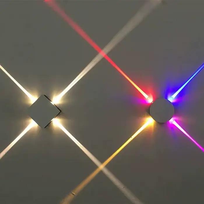 Moderne créatif croix étoile LED carré applique lavage mur lumière barre KTV hôtel couloir fond décoration murale Luminaire