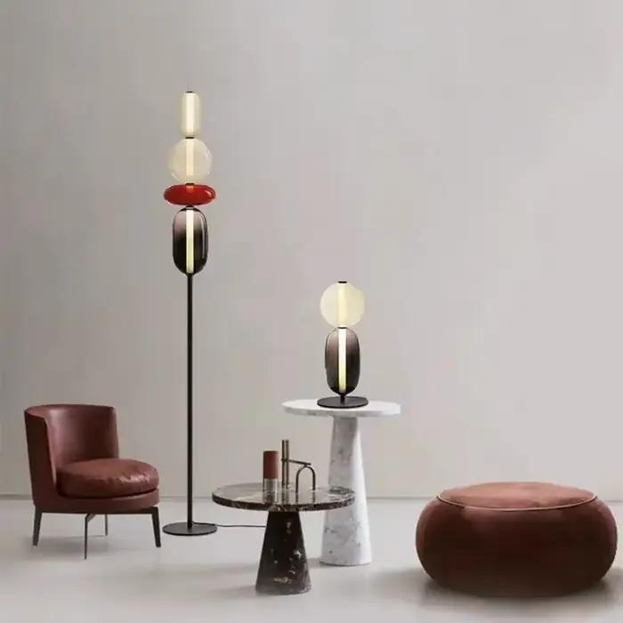 Nordique coloré verre Design lampadaire abat-jour