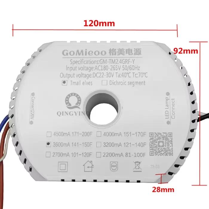 GM-TM2.4GRF-Y DC22-30V deux fils et 2 couleurs lampe LED pilote Tmall 2.4G Module d'alimentation Intelligent pour lustres