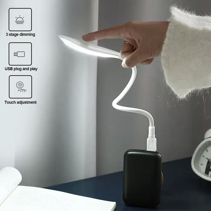 Lampe de bureau LED USB portable flexible et réglable, protection des yeux, lampe de lecture, veilleuse, ordinateur, PC, lapmédication, table, interrupteur tactile
