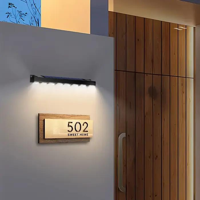 Applique Murale Solaire Imperméable à 4/6/8LED, 62 Lampes, Luminaire Décoratif d'Extérieur, Idéal pour un Jardin, un délégations, des Escaliers ou une Clôture