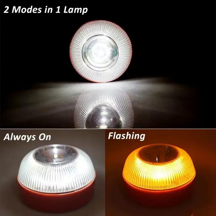 Voyant d'avertissement clignotant pour Automobile, 2 Modes, lumière d'urgence, lampe de signalisation LED, magnétique Portable pour malfonctionnement de voiture, éclairage de stationnement