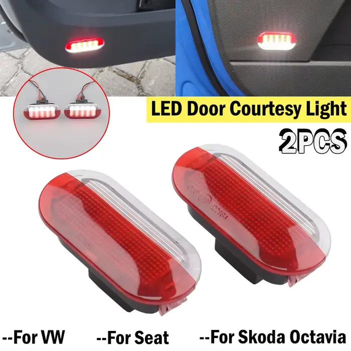 Lampe de courtoisie LED pour portière, éclairage de bienvenue pour les pieds, compatible VW Golf MK4, Beetle, Cabrio, Jetta, Bora, Polo, Sharan, Vento, Touran, Skoda Octavia