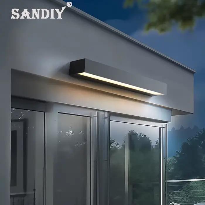 SANDIY Lampe murale d'extérieur Lampe d'applique extérieure moderne Luminaire de décoration intérieure/extérieure pour balcon, porche, cour, jardin, portail, garage, salle de bain lampe de chevet étan