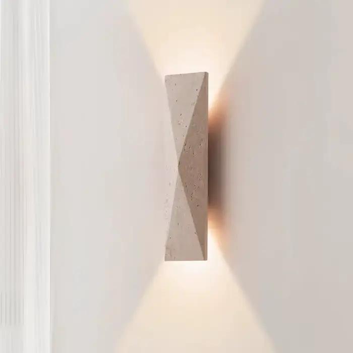 Lampe murale LED étanche IP65 Wabi-sabi pour extérieur, lumière de jardin, applique murale rétro en pierre, luminaire de chevet, décoration intérieure