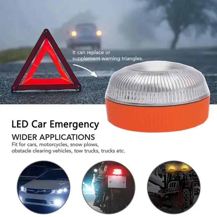 Voyant d'avertissement clignotant pour Automobile, 2 Modes, lumière d'urgence, lampe de signalisation LED, magnétique Portable pour malfonctionnement de voiture, éclairage de stationnement