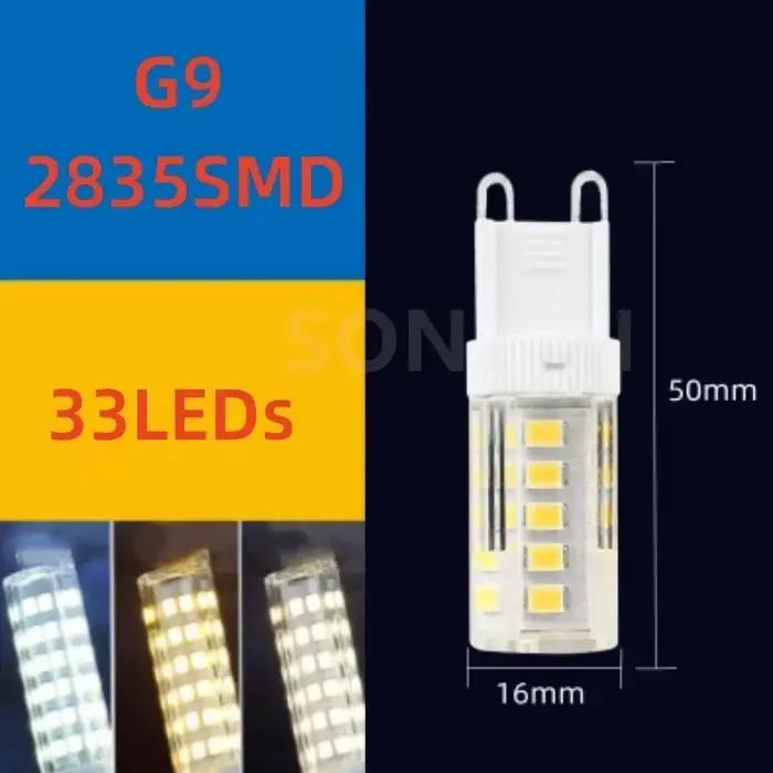 Ampoule LED G9 7W 9W 12W 15W 18W AC 220V 110V, ampoules en céramique SMD2835, éclairage de lustre, lampe halogène