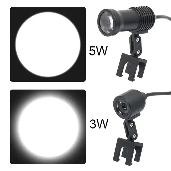 Loupes dentaires avec lampe frontale chirurgicale LED 5W, batterie au lithium rechargeable, filtre réglable pour clinique, implantologie, usage chirurgical