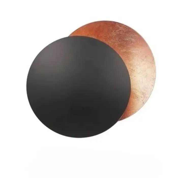 Applique murale créative en forme de lune, lampe de chevet pour couloir, salon, applique LED ronde en cuivre doré
