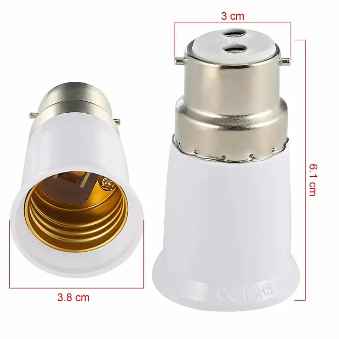 Adaptateur d'ampoule à baïonnette B22 à vis Edison E27