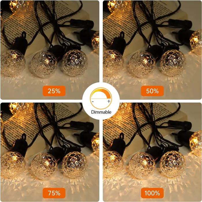 GANRILAND G40 Globe Led ampoules à Filament Dimmable Vintage blanc chaud 1W E27 diamant citrouille forme ambre décorative Mini ampoule