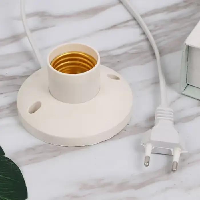 Support de lampe LED ue, prise d'ampoule E27, prise dôme avec Base de câble pour lampe de Table, supports de nuit, accessoires