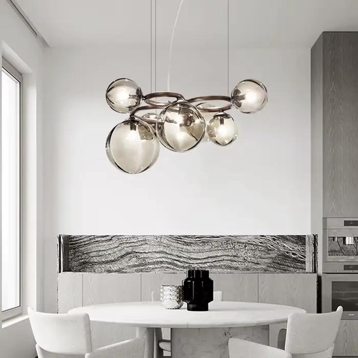 Vintage lustre design haricots magiques bulle lampe moderne créatif suspension salon décor à la maison salle à manger suspendus lumières