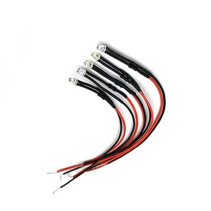 220V,110V,48V,36V,24V,12V,9V,6V5V,3V 3mm pré-câblé dessus plat grand Angle LED Ultra lumineuses Diodes électroluminescentes ampoule pour bricolage