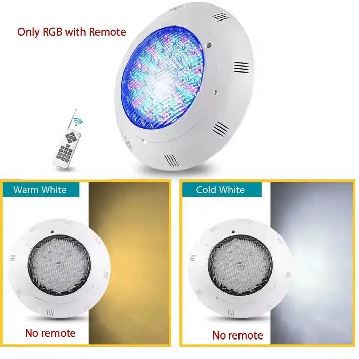 Lampe LED pour piscine, AC12V, en acier inoxydable, IP68, 9W, 12W, 18W, 24W, 36W, télécommande sous-marine, lampes RGB, bleu/blanc chaud/blanc