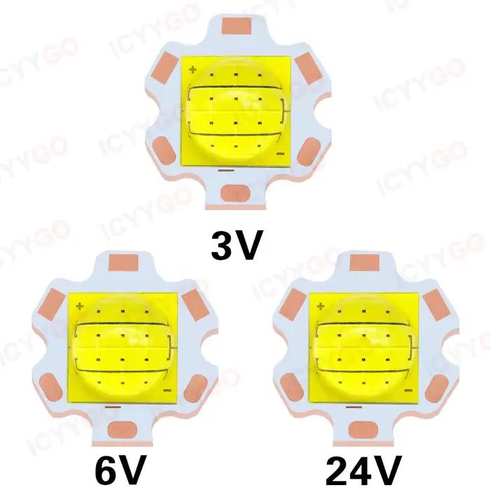 Perles de puce LED haute puissance 72W, 110MM, Diode LED, DC3V 6V 24V 3A 12A 24A, lampe de poche LED, phare, bricolage, accessoires LED 6000-8000K