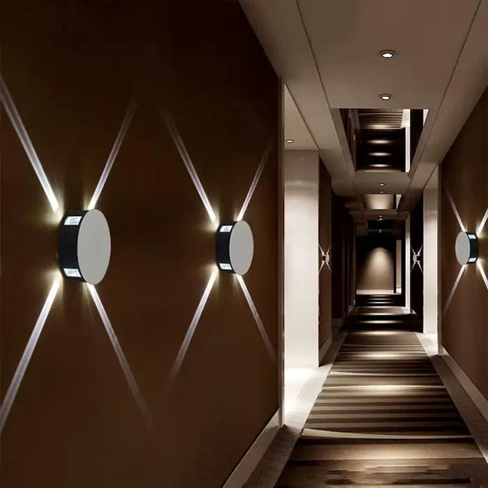 Moderne créatif croix étoile LED carré applique lavage mur lumière barre KTV hôtel couloir fond décoration murale Luminaire