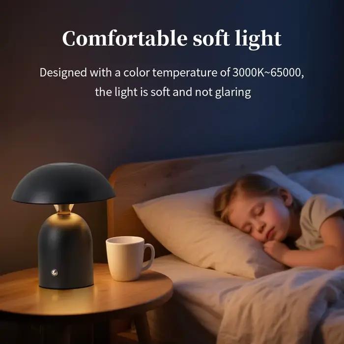 Lampe de bureau LED champignon nordique minimaliste, tactile, gradation, veilleuse, lampe de lecture, éclairage décoratif pour chambre à coucher, Restaurant