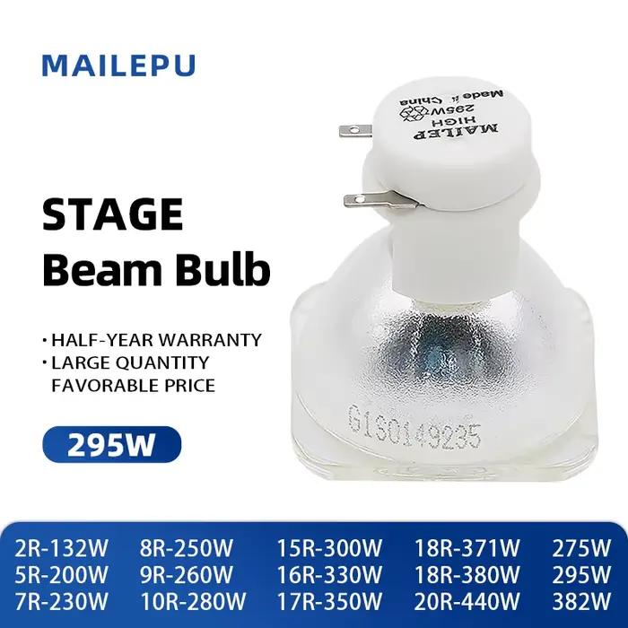 1 pièce/lot Lampe 14R SIRIUS HRI 295W avec ballast pour projecteur à tête mobile, remplaçable par la lampe MSD Platinum Sharpy 14R 295W
