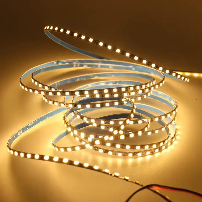 Bande lumineuse LED à largeur étroite de 3mm, 5M DC12V 2025, 168 diodes/m, 4mm, 2835, 120 diodes, corde lumineuse, ruban LED Flexible, rétro-éclairage