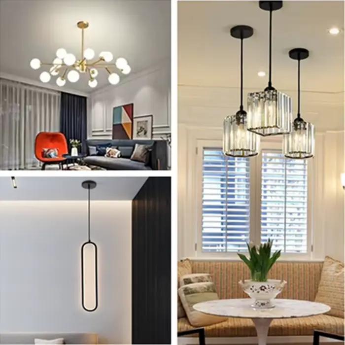 Noir blanc argent Bronze or plaque de plafond applique murale montage bricolage luminaire Base de lampe Vintage suspension 8/10 cm Base de disque