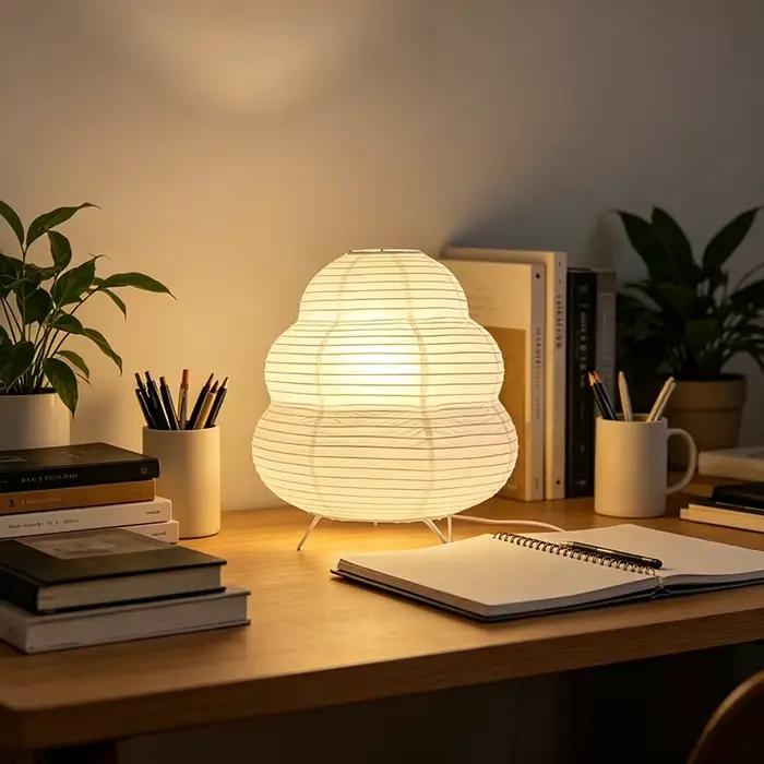Lampe de table style Wabi Sabi, éclairage LED nordique pour intérieur, lumière décorative de chevet, convient à la chambre à coucher, au salon, au bureau, à la maison, à un usage quotidien
