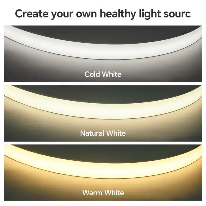 Tube diffuseur flexible en silicone laiteux, gaine néon pour bande LED COB 24V, éclairage décoratif intérieur encastré pour armoire, mur, plafond