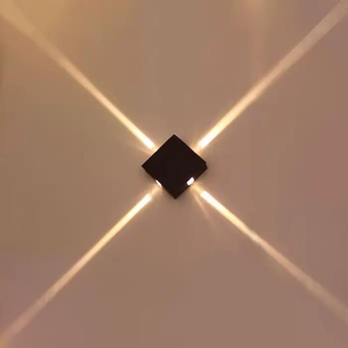 Moderne créatif croix étoile LED carré applique lavage mur lumière barre KTV hôtel couloir fond décoration murale Luminaire