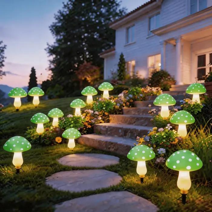 Lampes solaires en forme de champignon 10/20 LED pour la décoration extérieure du jardin