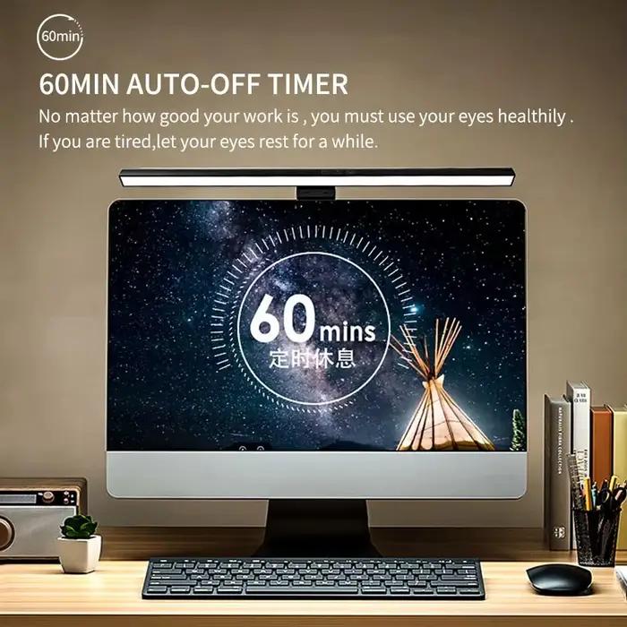 Barre lumineuse LED pour moniteur 33cm 50cm, lampe de bureau, éclairage d'écran de PC à intensité réglable, lampe suspendue pour écran d'ordinateur, lampe de travail, d'étude et de lecture