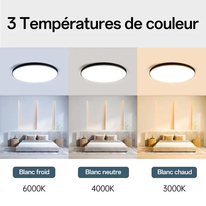 Plafonnier Bambou Led Rond Étanche De 18W