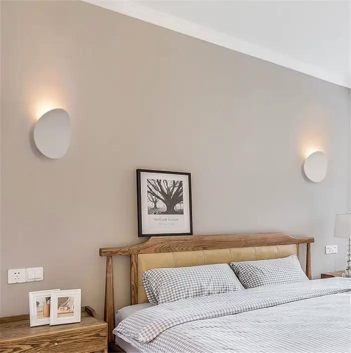 LED lampes murales d'intérieur moderne Simple en aluminium applique chambre et salon éclairage noir blanc or