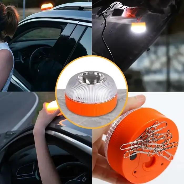 Voyant d'avertissement clignotant pour Automobile, 2 Modes, lumière d'urgence, lampe de signalisation LED, magnétique Portable pour malfonctionnement de voiture, éclairage de stationnement