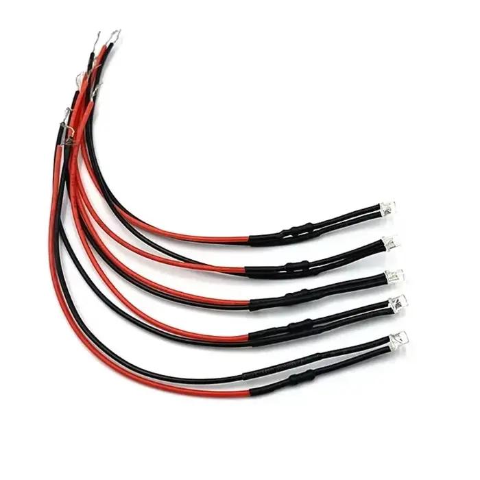 220V,110V,48V,36V,24V,12V,9V,6V5V,3V 3mm pré-câblé dessus plat grand Angle LED Ultra lumineuses Diodes électroluminescentes ampoule pour bricolage
