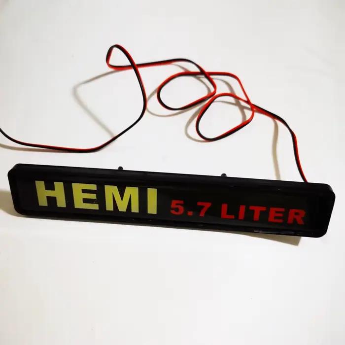 Lampe LED HEMI pour calandre, éclairage d'ambiance, logo HEMI 5.7 LITRES, lampe de décoration pour calandre