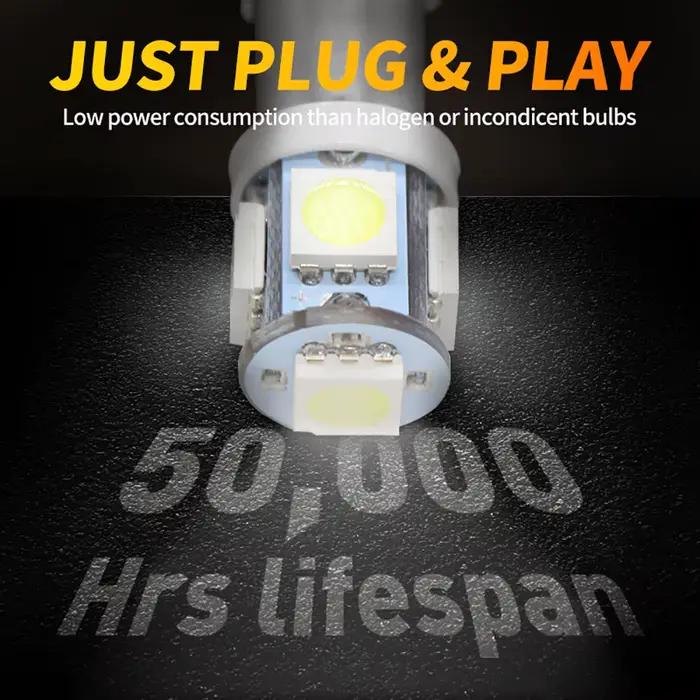 Lampes à LED BA9S T10 T4W pour voiture, éclairage intérieur automatique, lampe de lecture de carte breton, ampoules à coin latéral, 12V, 24V, 5050, 5SMD, 20 pièces