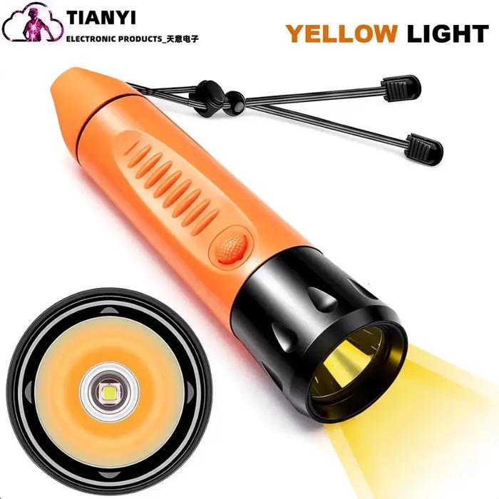 Lampe de poche de plongée professionnelle à mise au point fixe, éclairage sous-marin à longue portée L2LED, lampe de plongée de vacances à haute luminosité