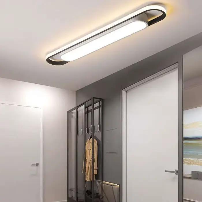 Allée LED Plafonnier Rectangulaire Maison Plafond Lustre Chambre Cuisine Décor Lampe Moderne Éclairage Intérieur Salon Salle À Manger