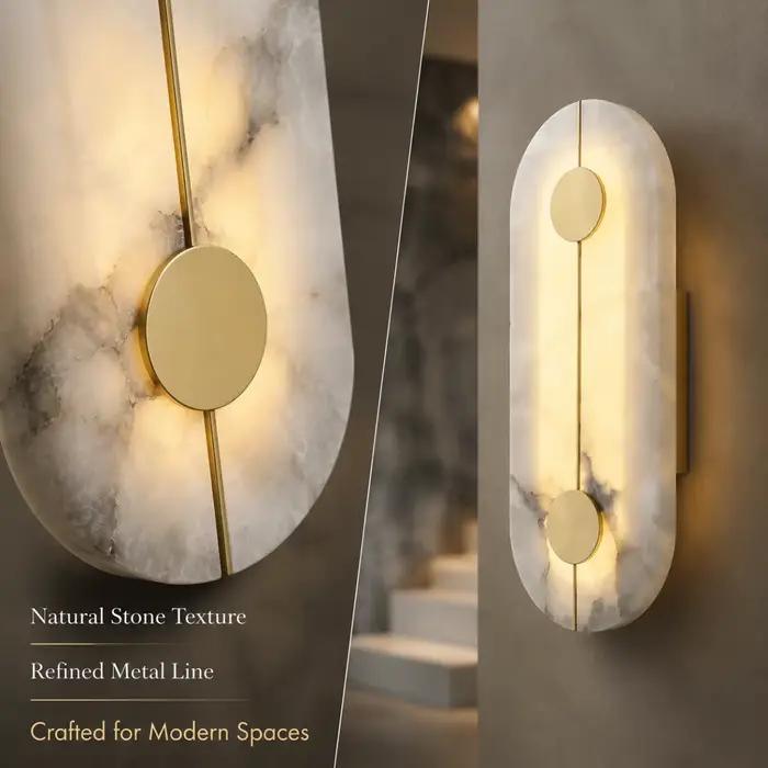 Applique Murale Moderne de Luxe Créative en Marbre - Lampe
