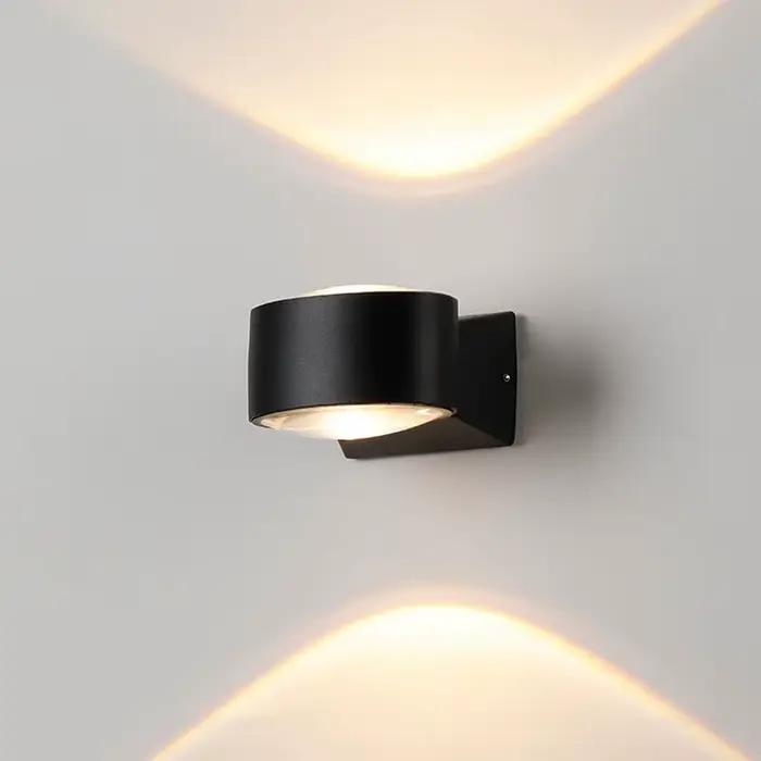 Lampe murale LED haut et bas étanche IP65 applique murale intérieure en aluminium pour chambre salon couloir éclairage intérieur extérieur