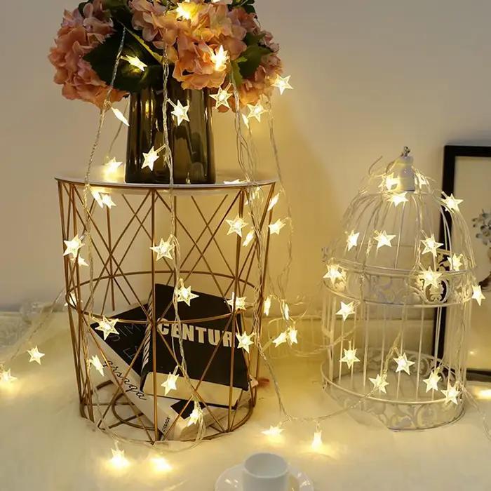 LED étoiles fée lumières chaîne extérieure lumières guirlande ampoule chaîne lumières fête maison mariage terrasse jardin décoration de noël