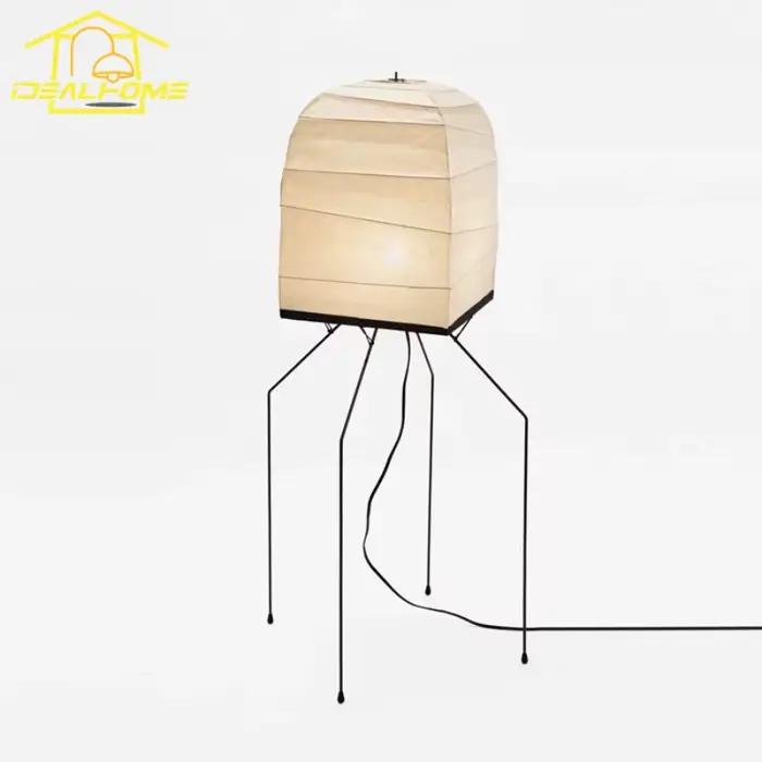 Japonais Wabi-sabi Akari Noguchi Yong lampadaire LED E27 design papier de riz support lampe Art décor maison salon/salle de thé canapé café