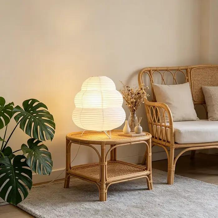 Lampe de table style Wabi Sabi, éclairage LED nordique pour intérieur, lumière décorative de chevet, convient à la chambre à coucher, au salon, au bureau, à la maison, à un usage quotidien